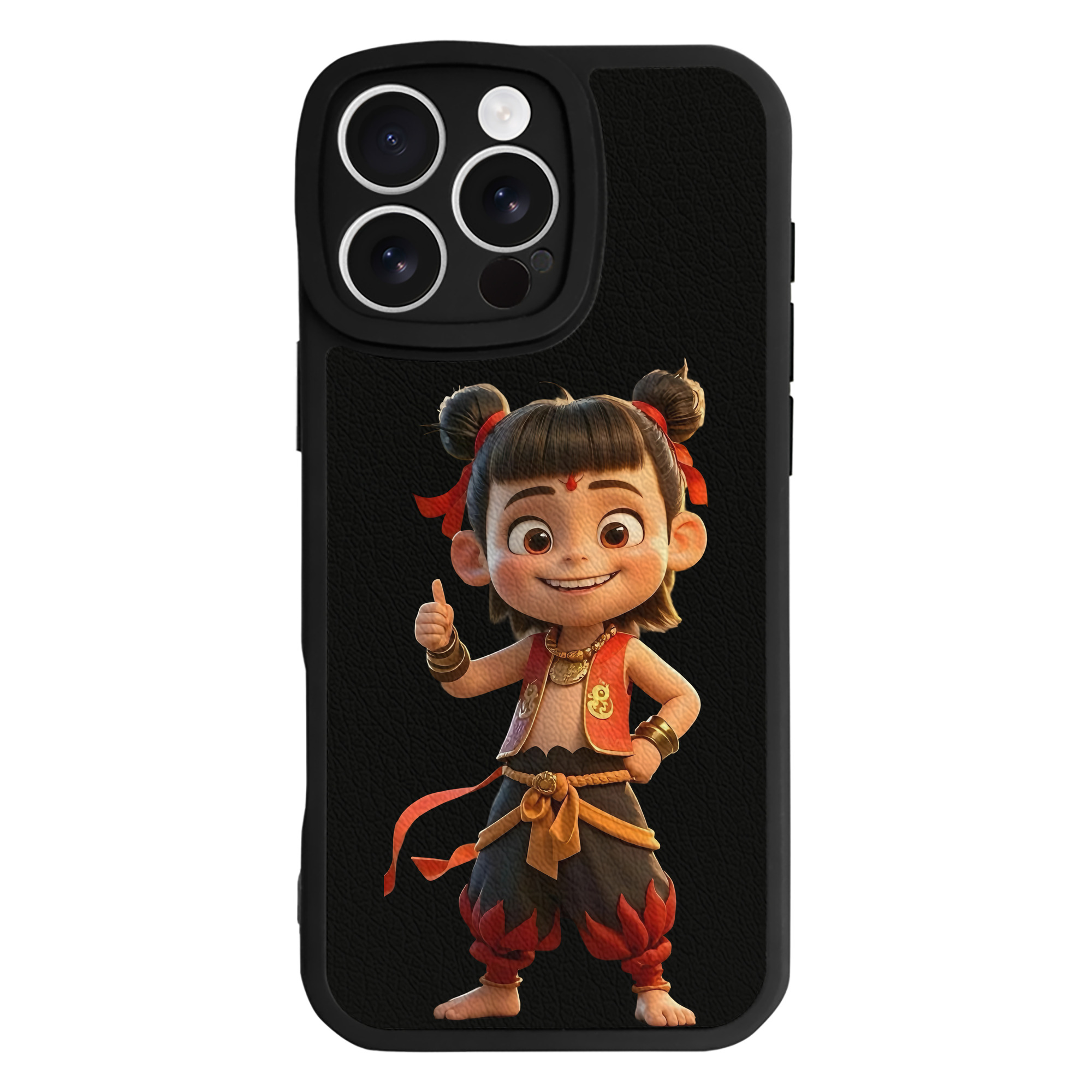 （画像用） Ne Zha 2 ナタ 魔童の大暴れ 【iPhone 16シリーズ対応】シリコンスマホケース（レザー調） 材質：シリコン